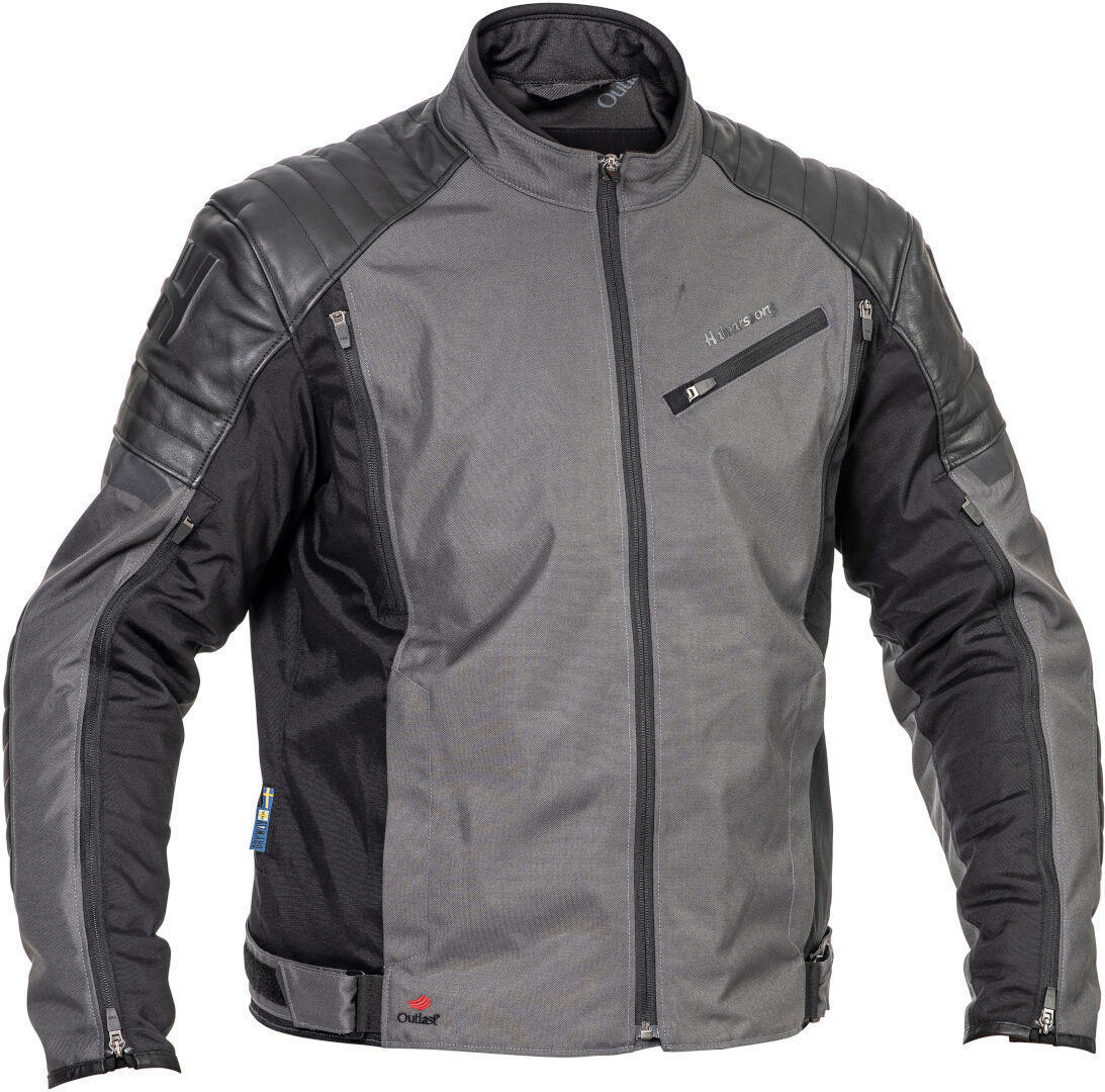 Halvarssons Solberg waterproof Motorcycle Textile Jacket black/dark grey 64 Figure 1