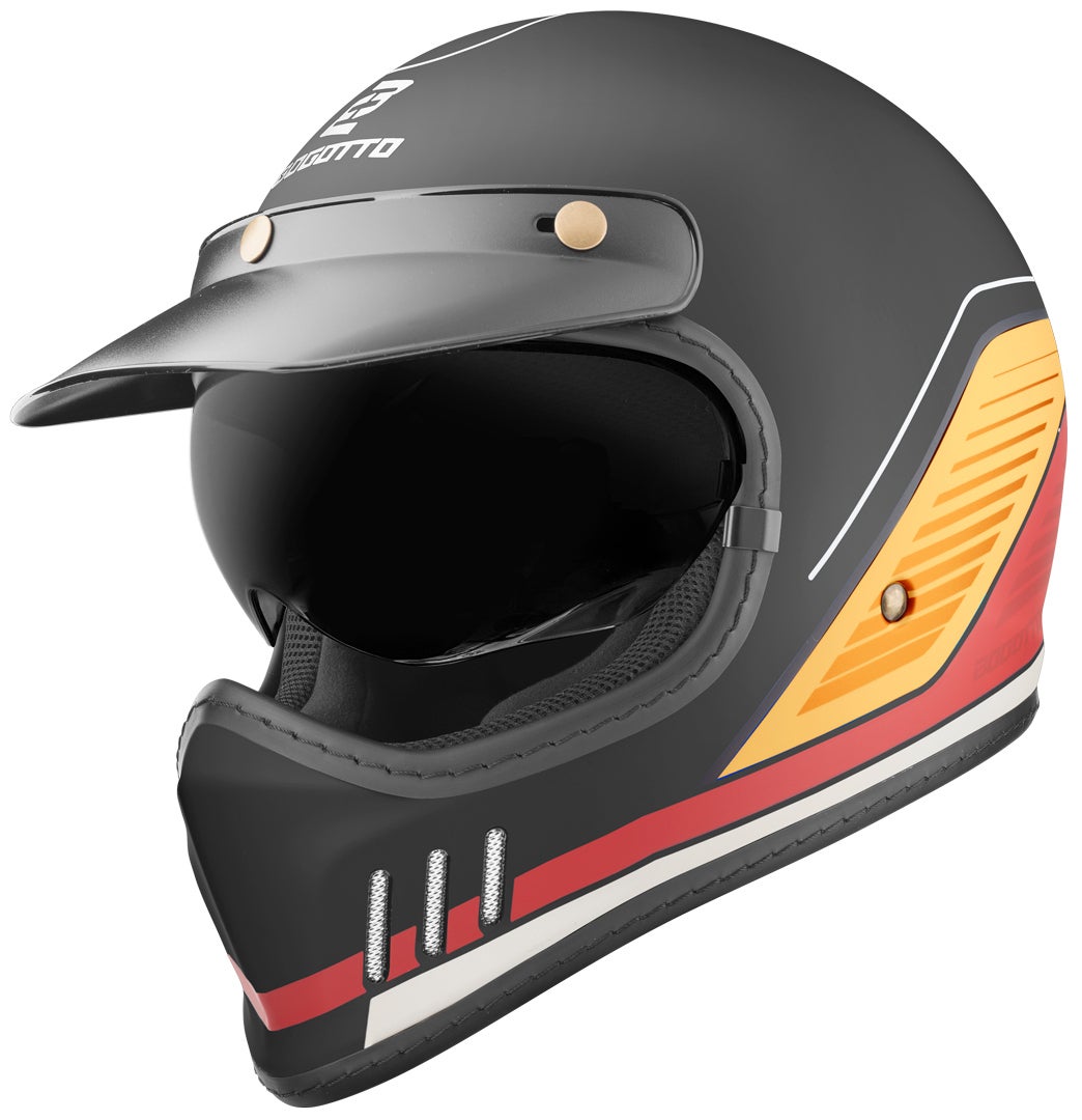 Side view of Bogotto FF980 EX-R Caferacer Cross Helmet