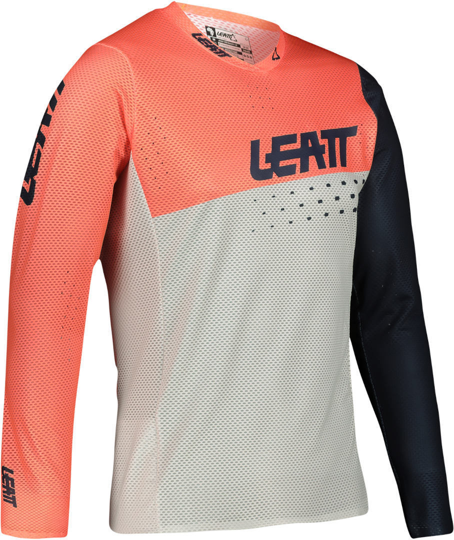 Leatt MTB Gravity 4.0 Kinderfiets Jersey wit/oranje M Figuur 1
