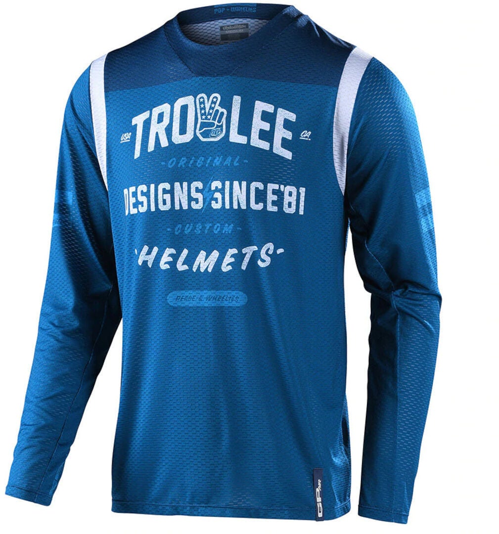 Troy Lee Designs GP Air Roll Out Motokrosový dres modrobílá L Obrázek 1