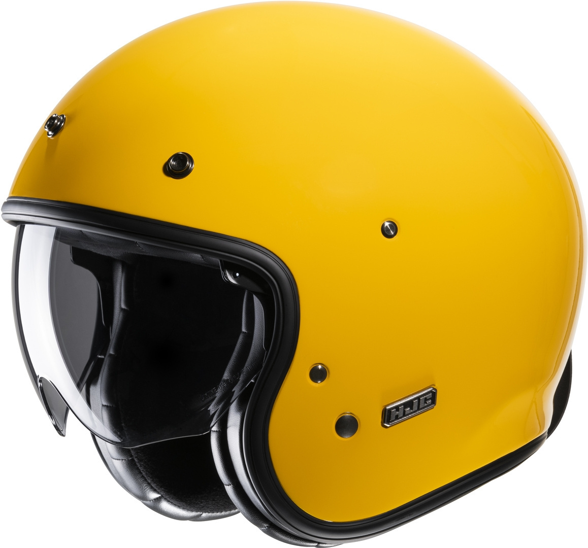 HJC V31 Solid Retro Jet hjelm gul M (57/58) Figur 1