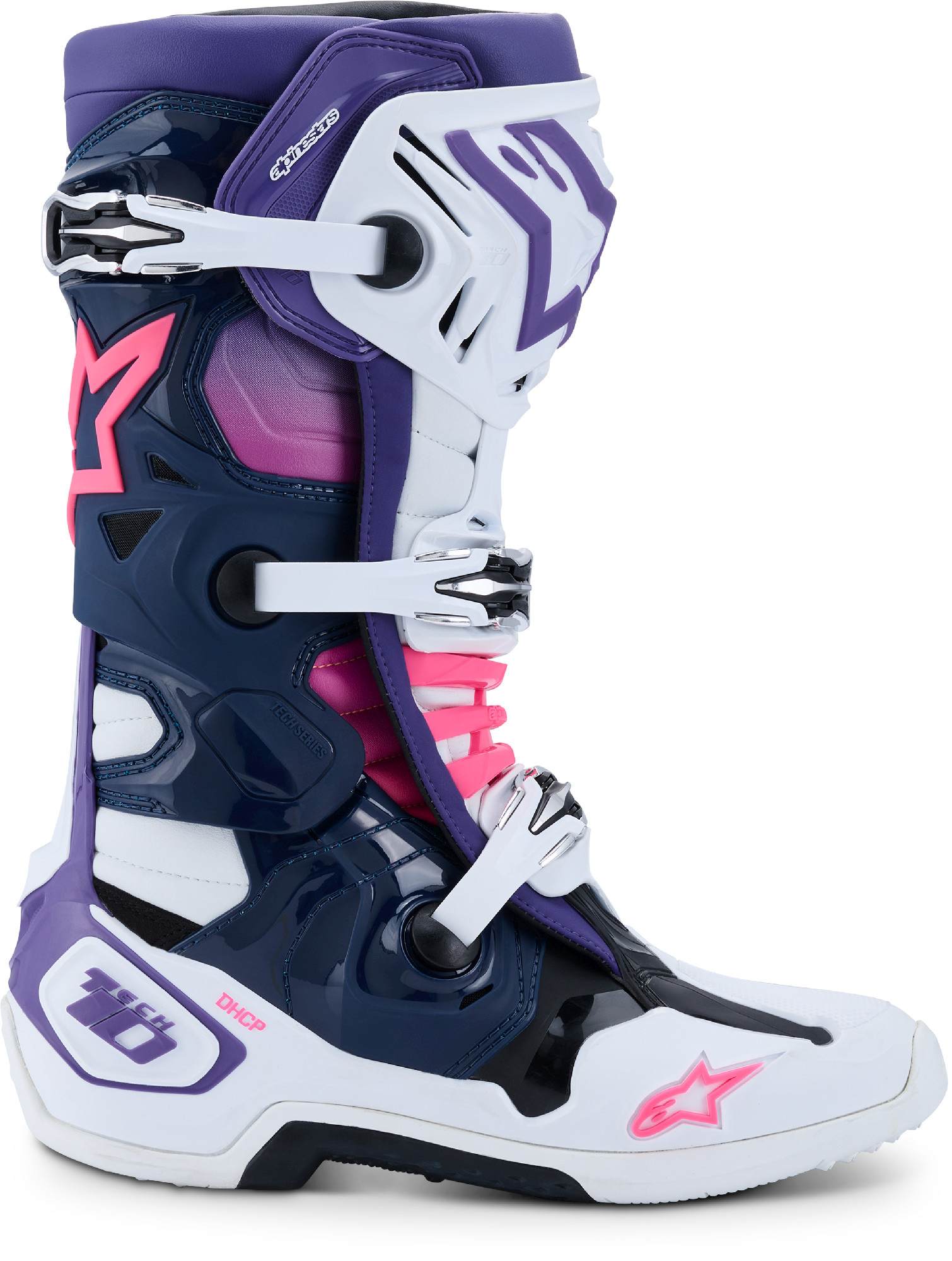 Alpinestars Tech 10 Motocross Boots 2026 white/purple/blue/pink 9 Figure 6