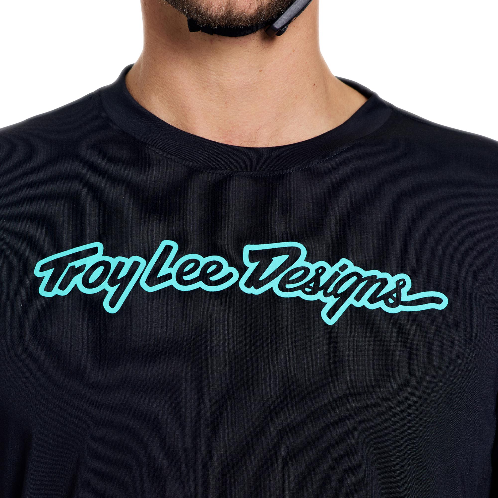 Troy Lee Designs Skyline Ride Signature Langærmet Sort/turkis M Figur 4