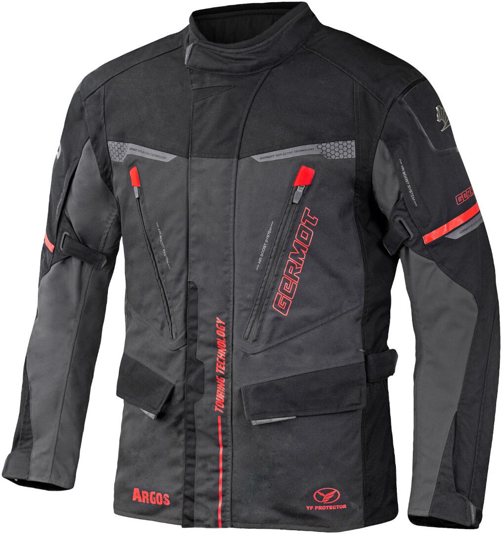 Germot Argos waterproof Motorcycle Textile Jacket black/grey/red XL Figure 2