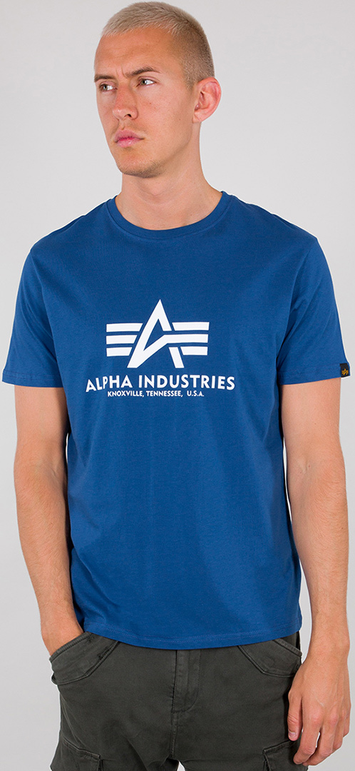 Alpha Industries Basic T シャツ 青/白 M 図1