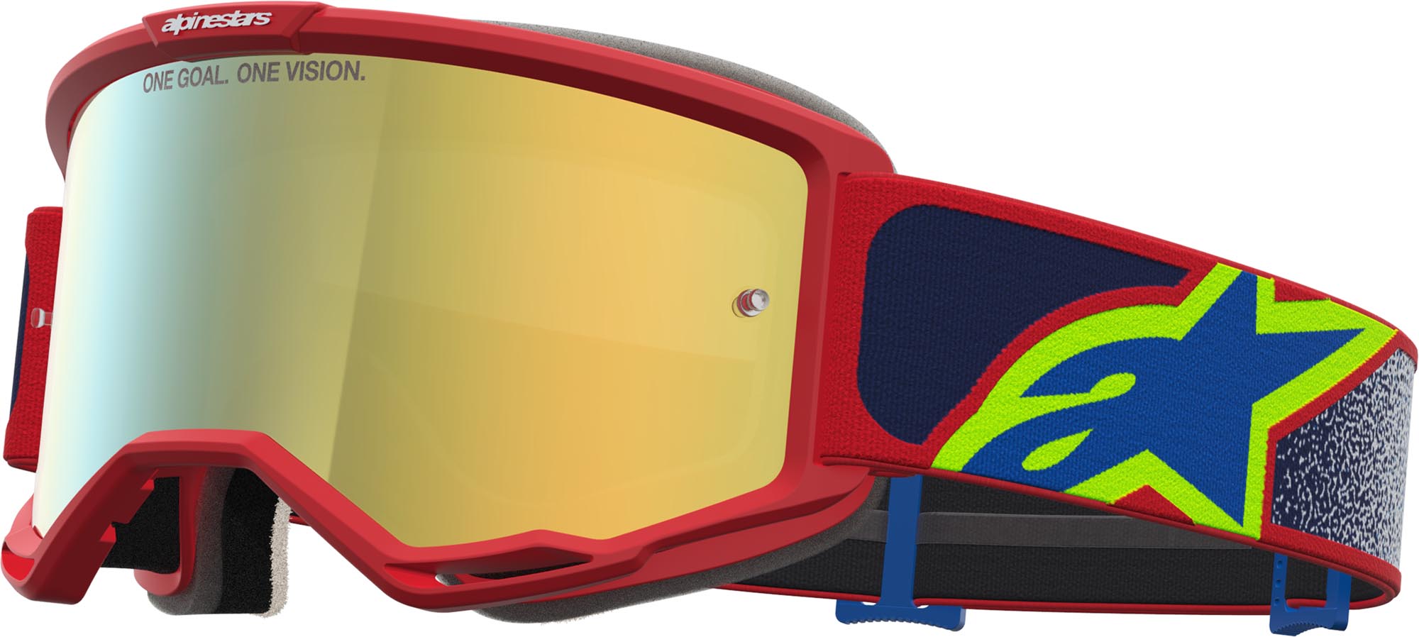 Alpinestars Vision 5 Drag Mirror Motocrossglasögon rött/blått Figur 1