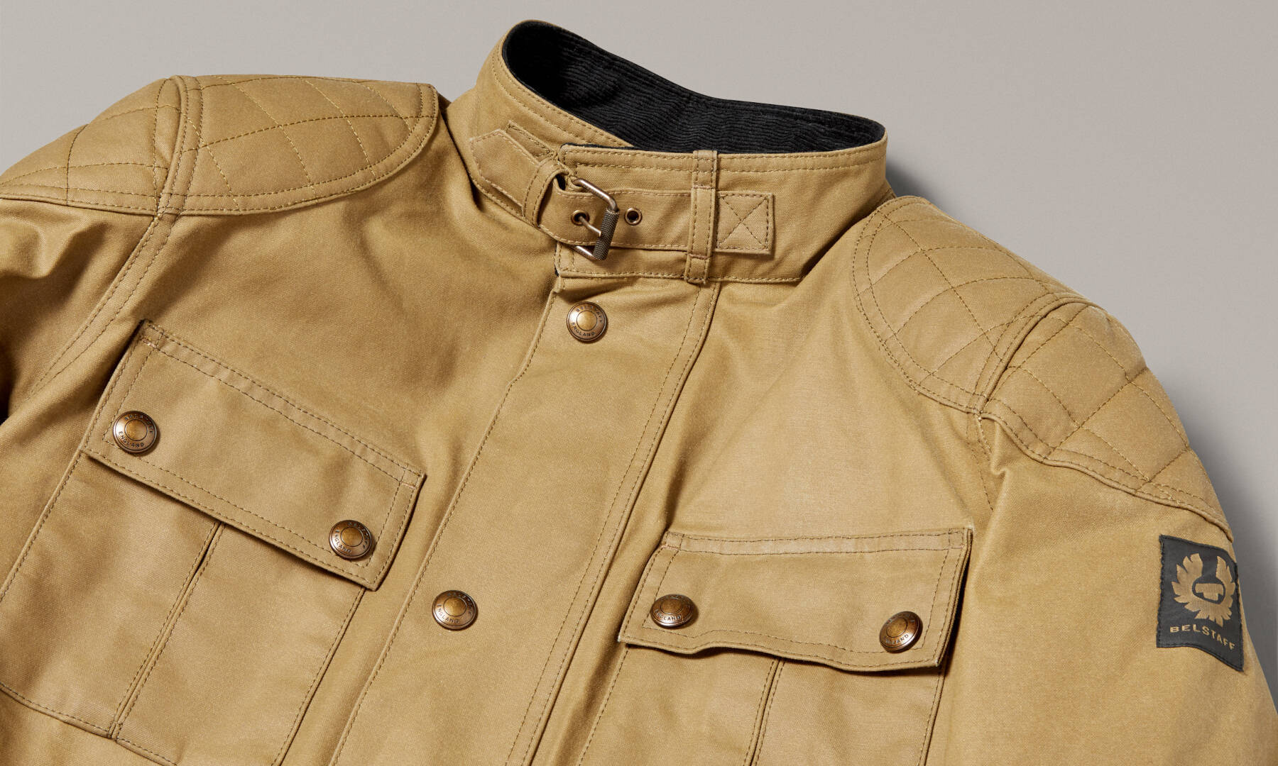 Belstaff Brooklands Giacca Motorycle Wax Sabbia M Figura 5