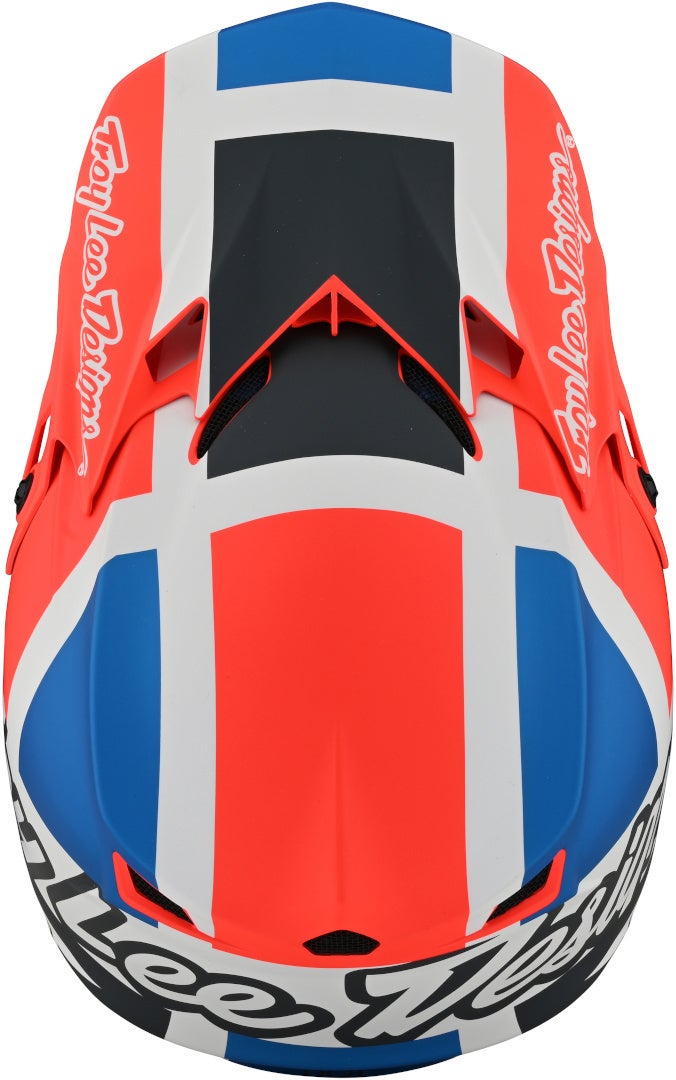 Troy Lee Designs SE4 Polyacrylite MIPS Quattro Motocross Helm orange/blau XL (60/61) Abbildung 8
