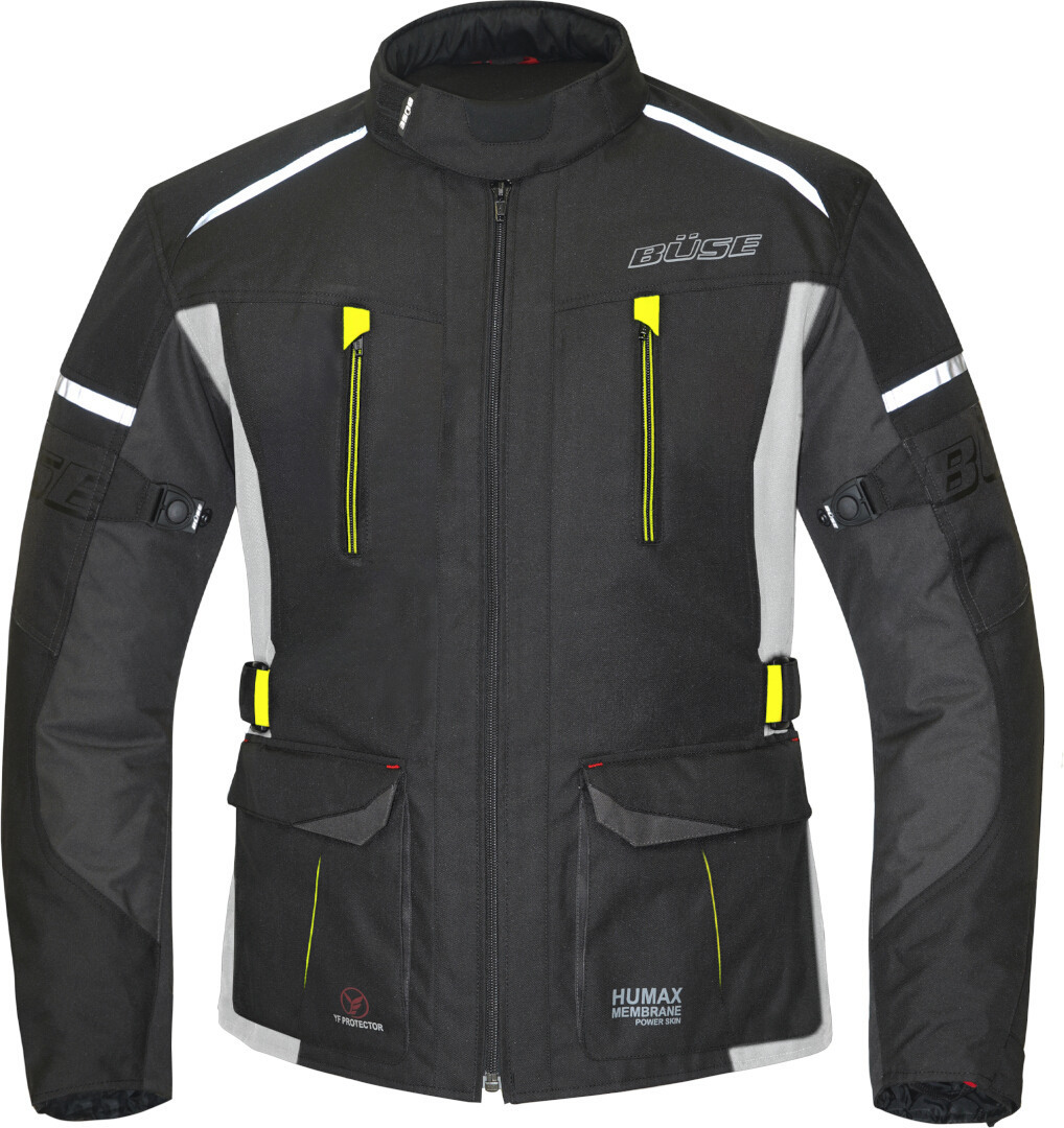Büse Rider Blouson textile de moto imperméable noir/gris/néon M Figure 1