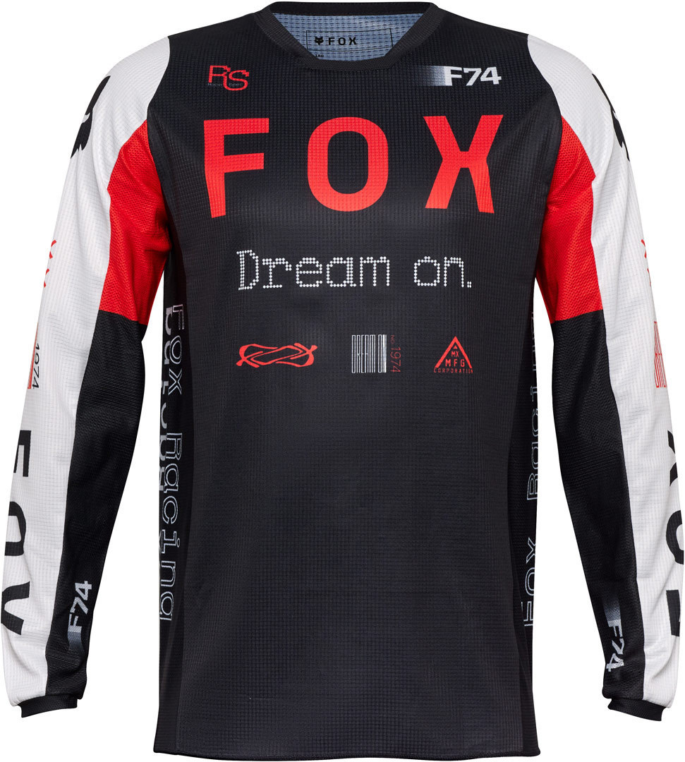 FOX 180 Race Spec Motocross Φανέλα μαύρο/άσπρο/κόκκινο ΧΛ Γράφημα 1