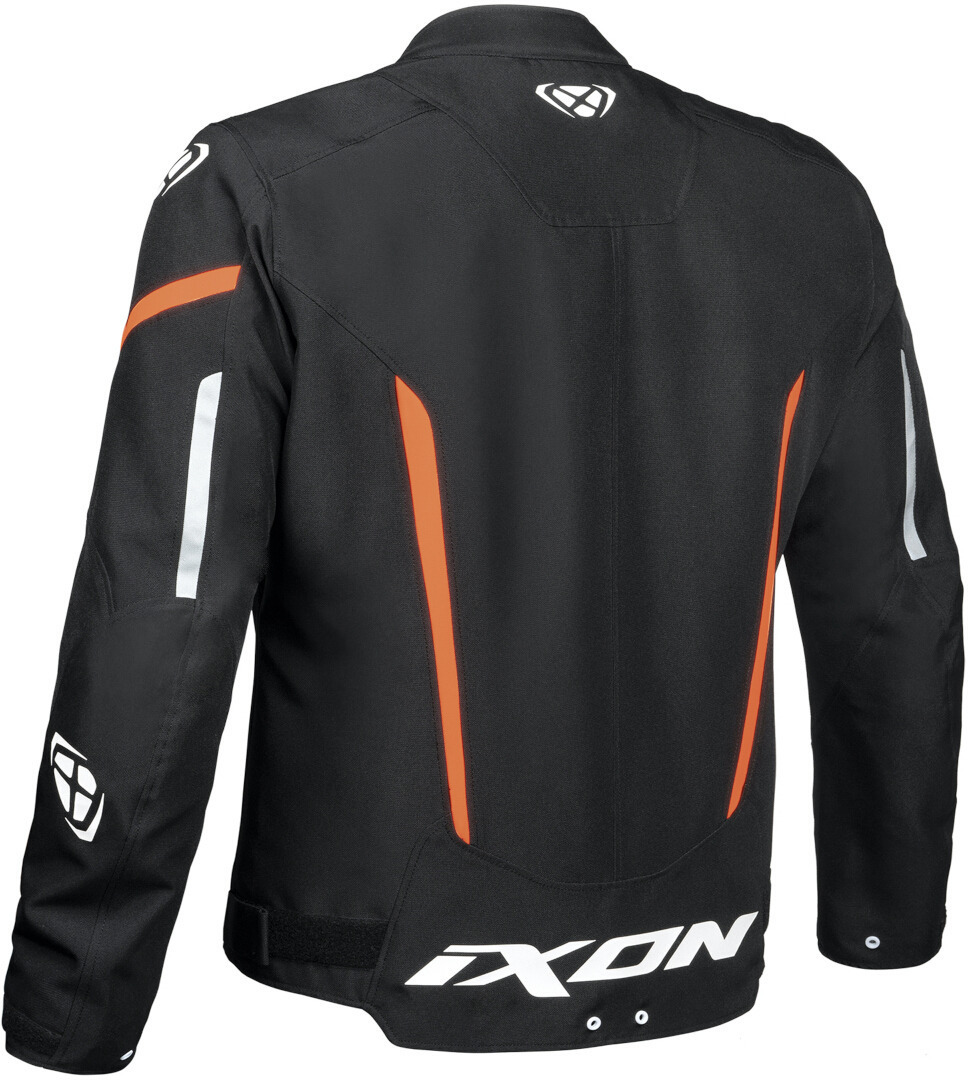 Ixon Striker Waterdichte motorfiets textieljas zwart/wit/oranje M Figuur 2