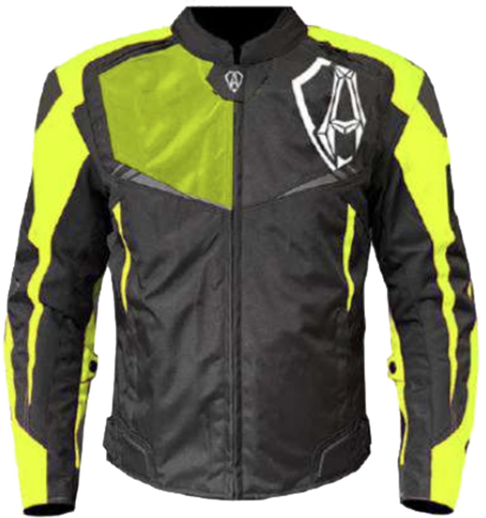 Arlen Ness Brukko waterproof Motorcycle Textile Jacket black/yellow 48 Figure 1