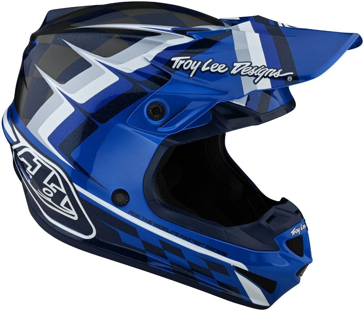 Troy Lee Designs SE4 Warped Polyacrylite MIPS Casco Motocross blu L (58/59) Figura 5