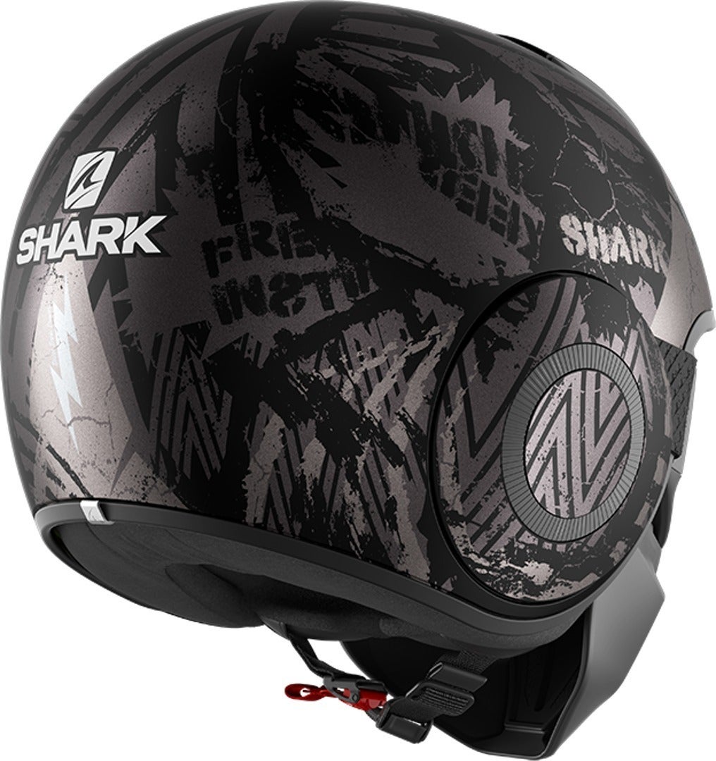 Shark Street-Drak Crower Capacete do jato preto fosco/cinza M (57/58) Figura 2