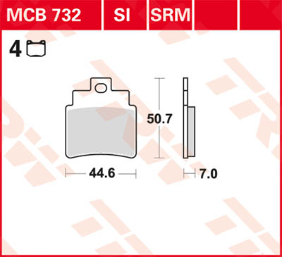 TRW Lucas Bremsbelag MCB732 Figur 1
