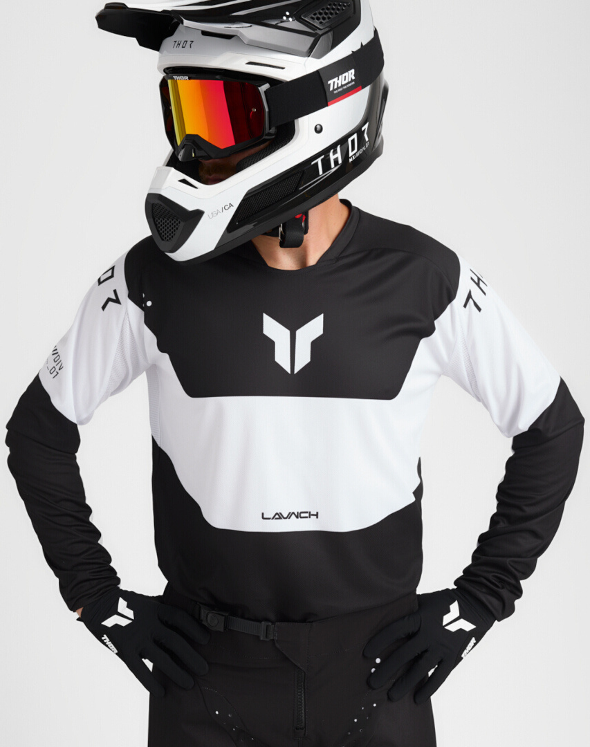 Thor Launchmode Storm Motocross Jersey black/white XL Figure 9