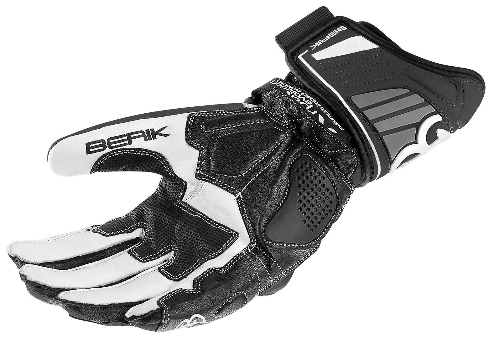 Berik Track Motorcykelhandsker Sort/hvid M Figur 4