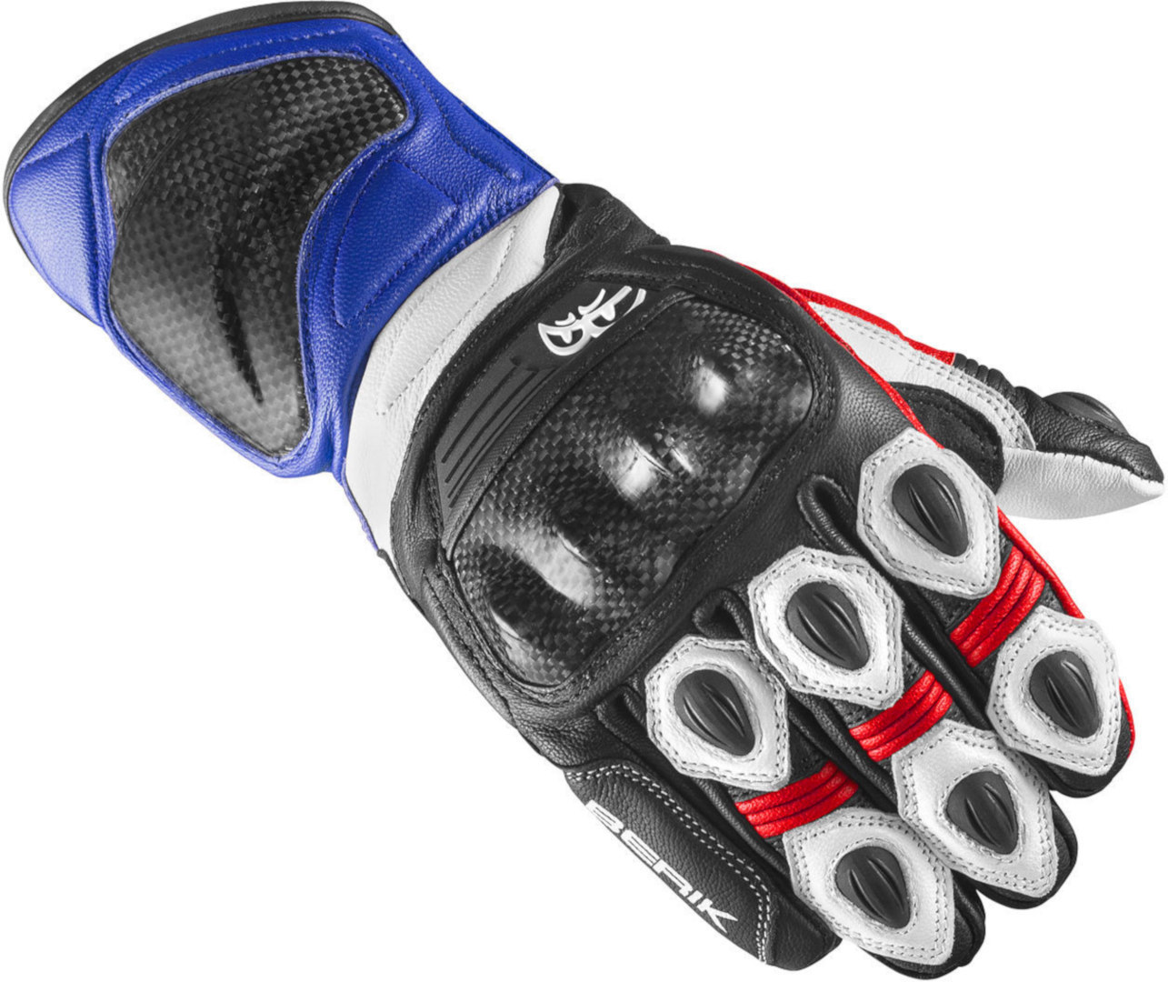 Berik TX-1 Pro Motorcykel handsker sort/hvid/rød/blå M Figur 1