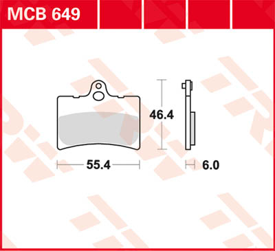TRW Lucas Bremsbelag MCB649 Figur 1