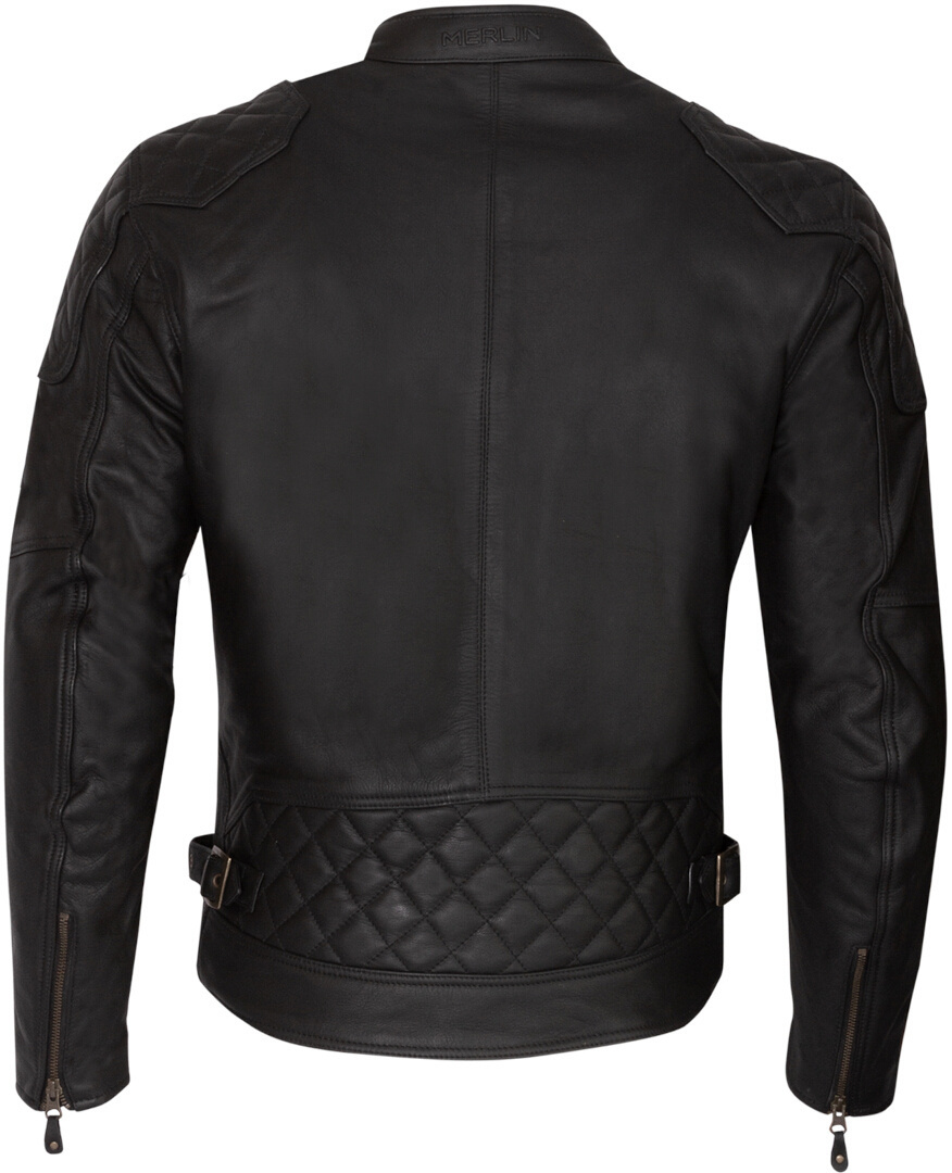 Merlin Chester D3O Cafe Motorcycle Leather Jacket black L Figure 9