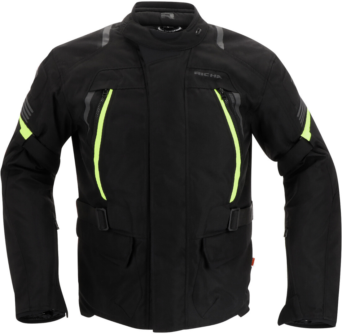 Richa Phantom 3 waterproof Motorcycle Textile Jacket black/yellow 5XL Figure 2