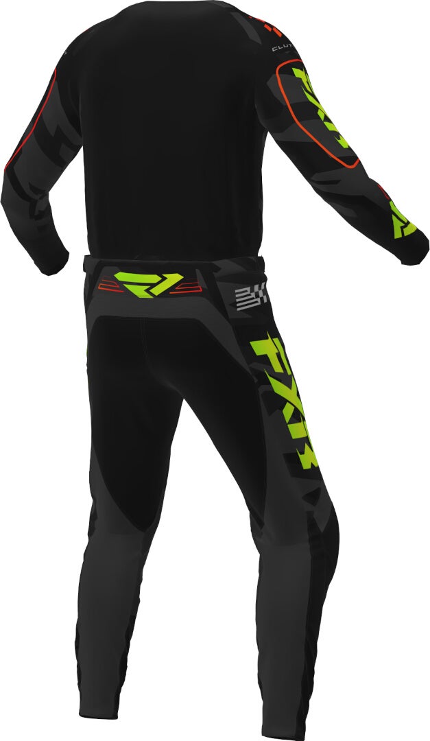 FXR Clutch 2025 Motocross bukser sort/grøn 34 Figur 2