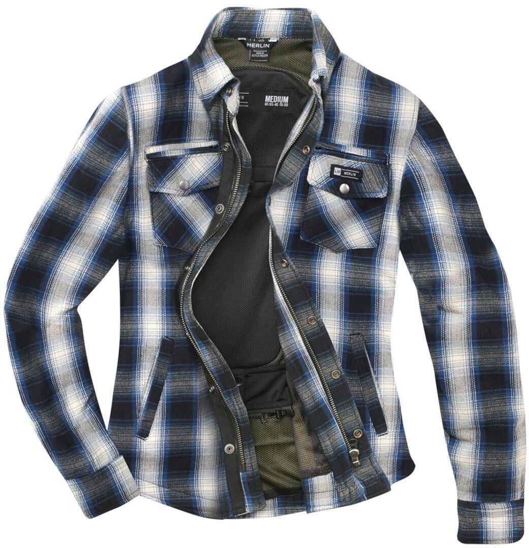 Merlin Madison Camicia da donna in moto blu/crema S Figura 4