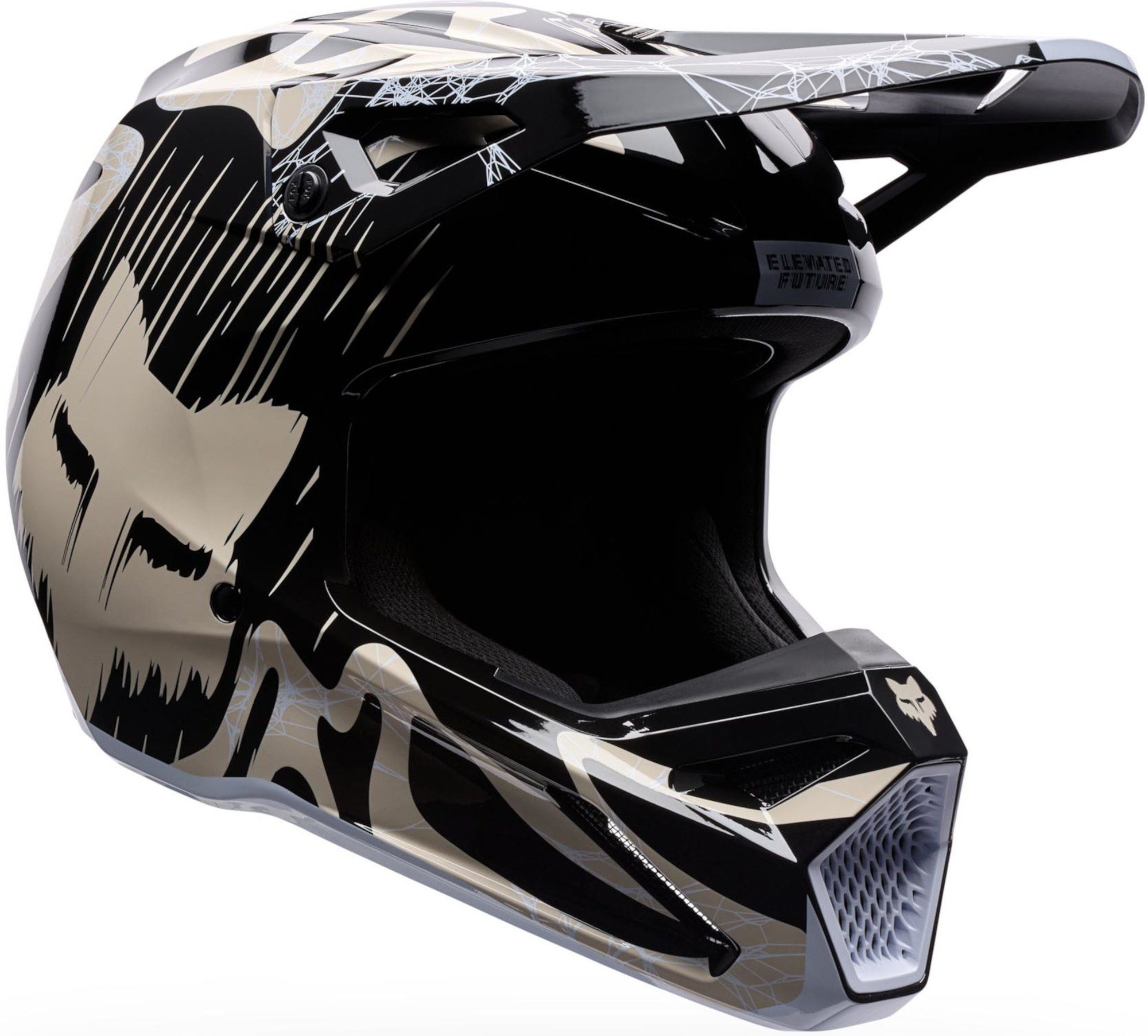 FOX V1 Diffuse Special Edition Motocrosshjelm Sort/beige M Figur 1