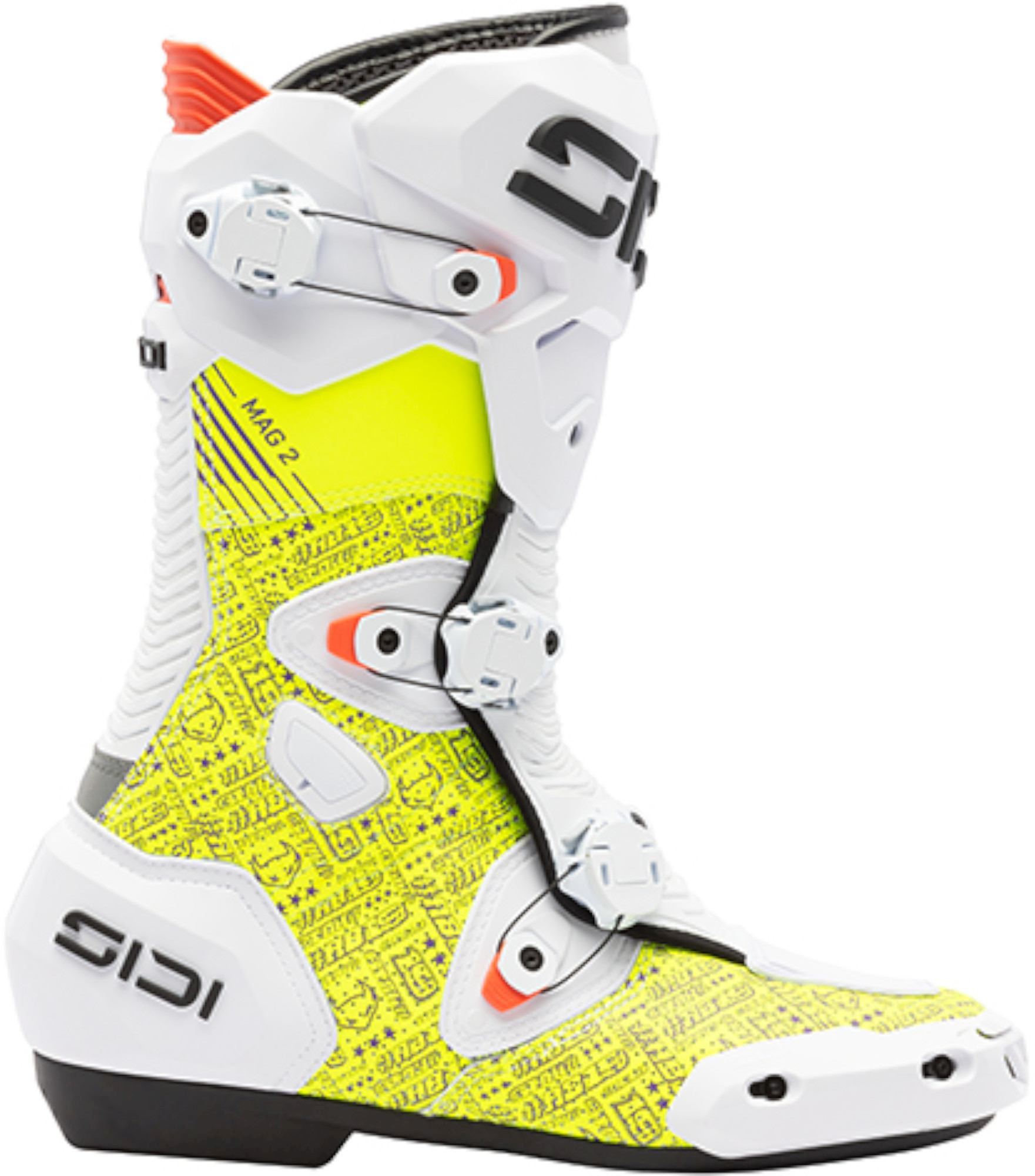 Sidi Mag-2 Air Motorcycle Boots white/neon-yellow 44 Figure 2