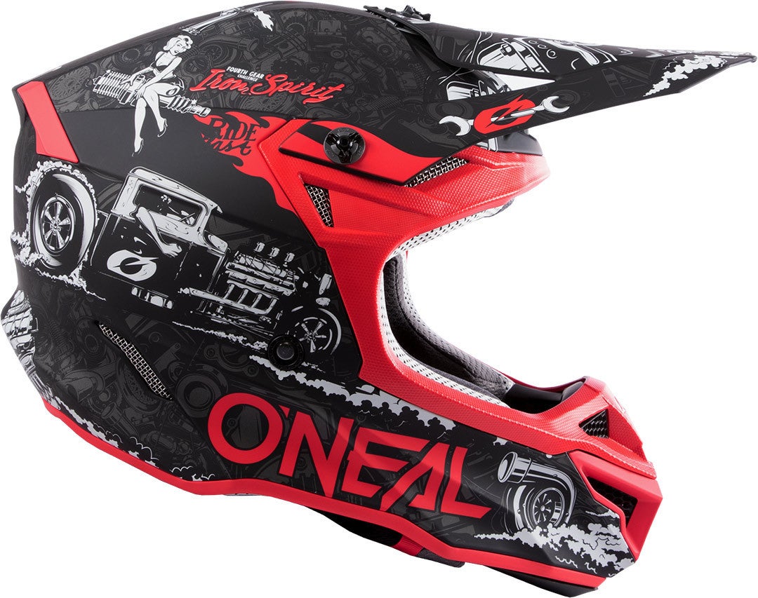 Oneal 5Series Polyacrylite HR Casco motocross nero/rosso XS (53/54) Figura 4