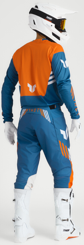 Thor Launchmode Zone Motocross trøje blå/orange XL Figur 8