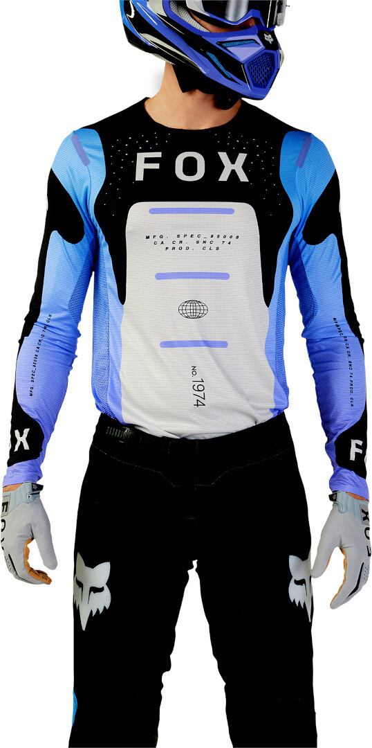 FOX Flexair Magnetic Motocross trøje sort/hvid/lilla L Figur 5