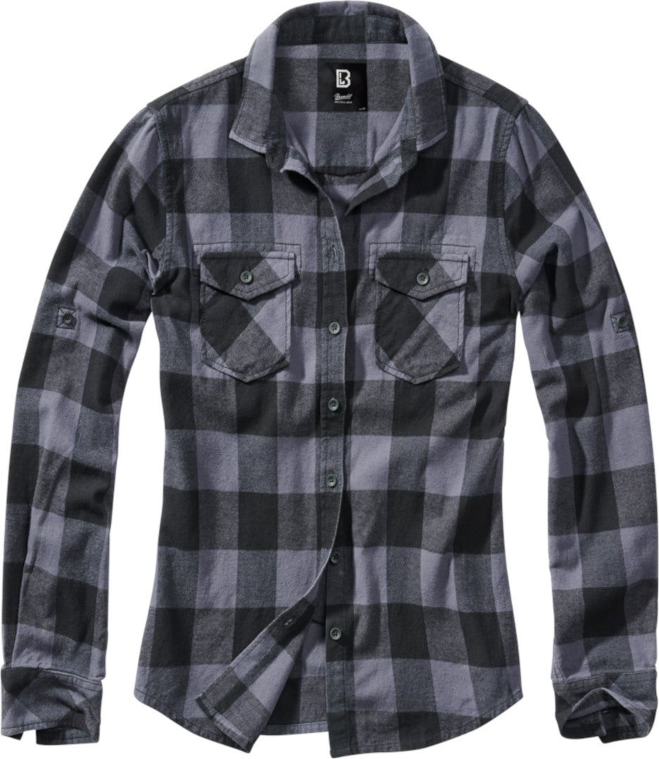 Brandit Amy Flanell Ladies Skjorte sort/grå 4XL Figur 1