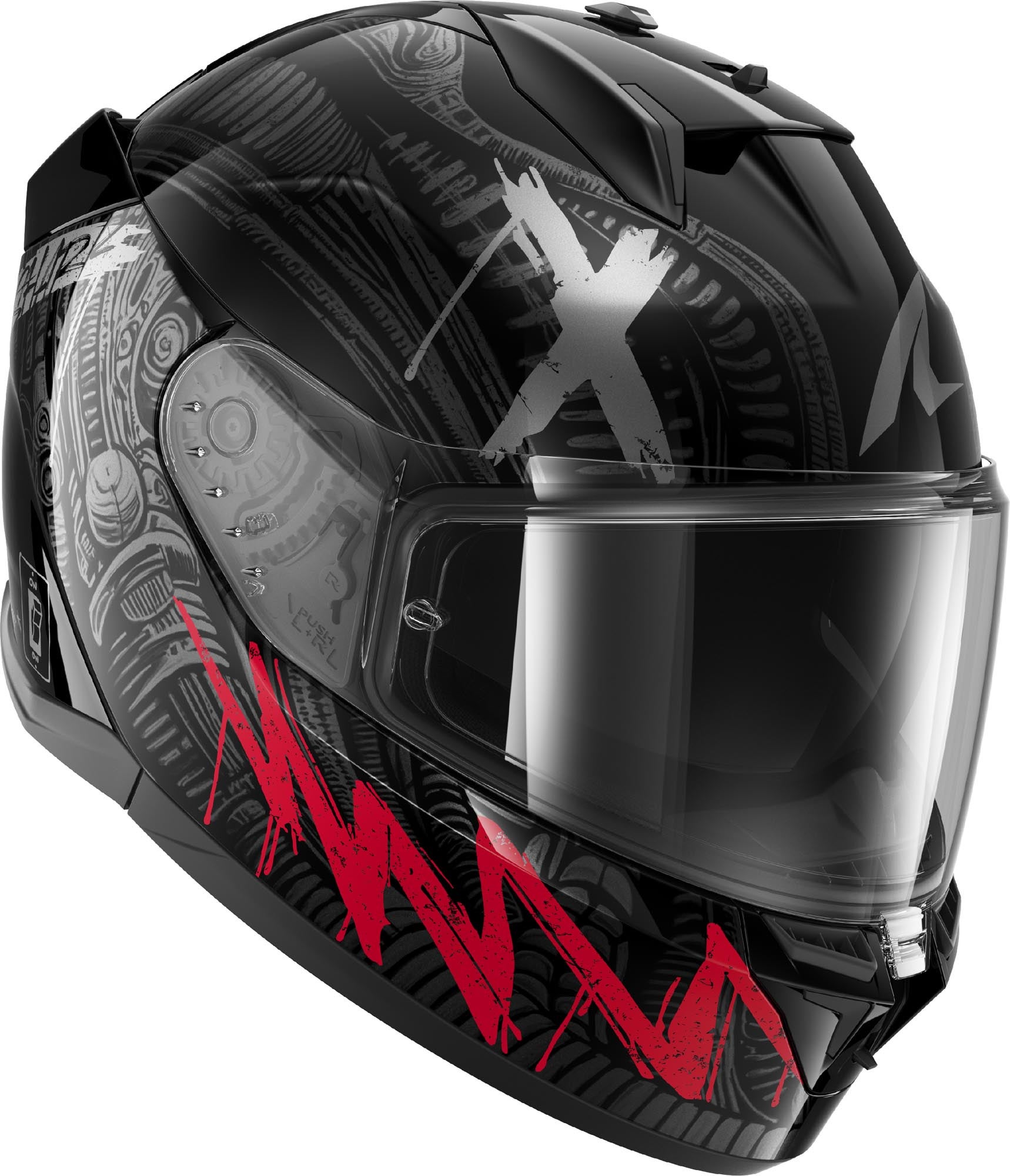 Shark D-Skwal 3 Shiever Helm zwart/antraciet/rood XL (61/62) Figuur 3