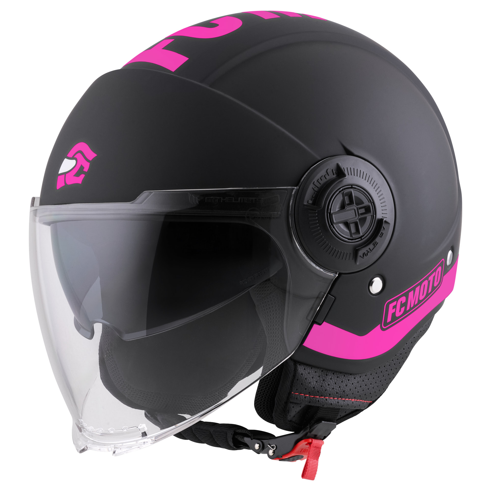 FC-Moto Ralgo Jethelm schwarz/pink M Abbildung 1