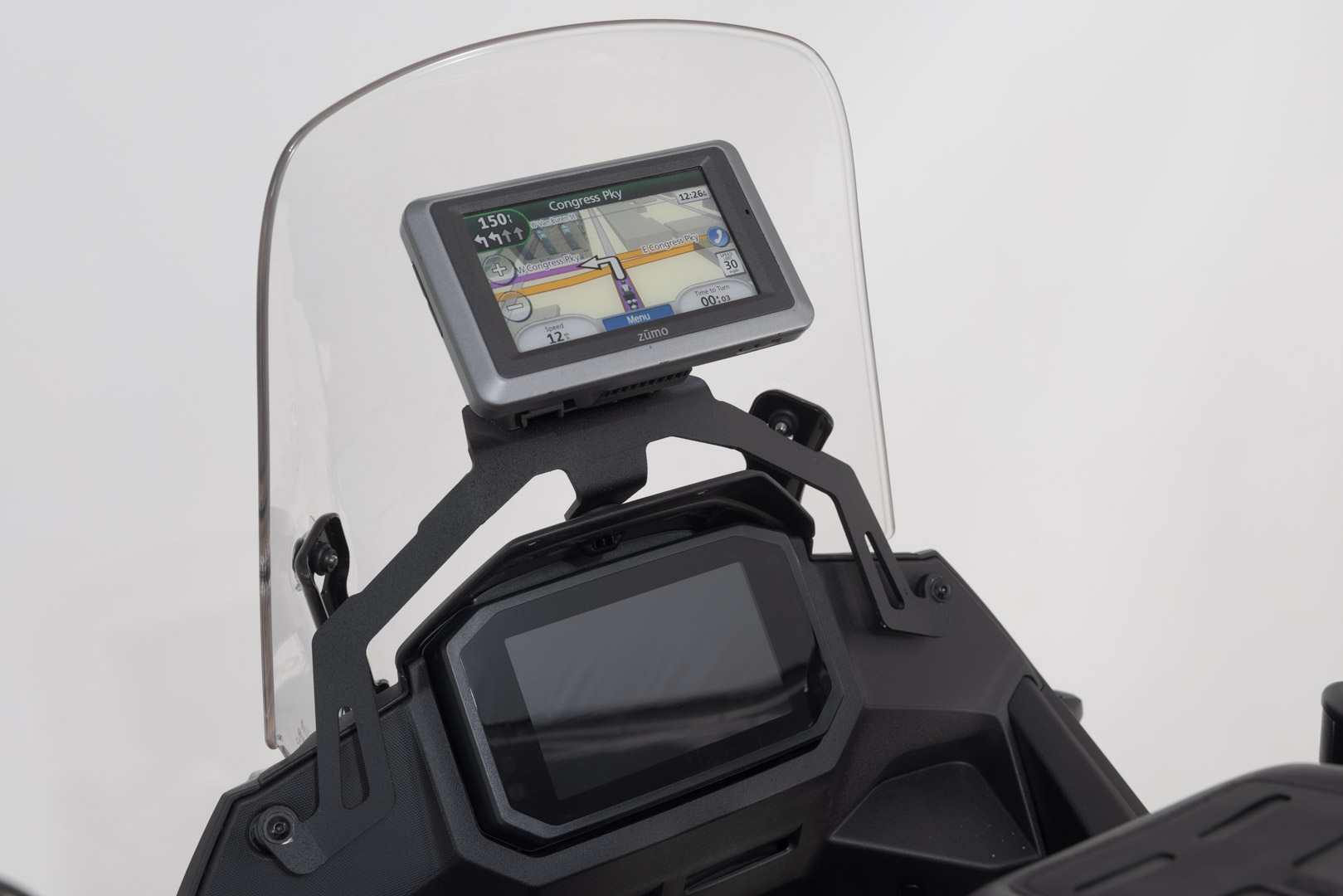 Suport GPS SW-Motech pentru cockpit - Negru. Honda XL750 Transalp (22-24). Figura 1