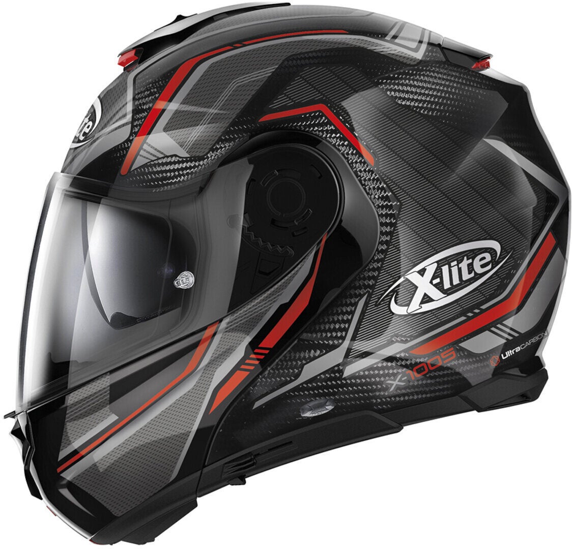 X-lite X-1005 Ultra Carbon Alchemix N-Com Přilba černá/šedá/červená L (60) Obrázek 2