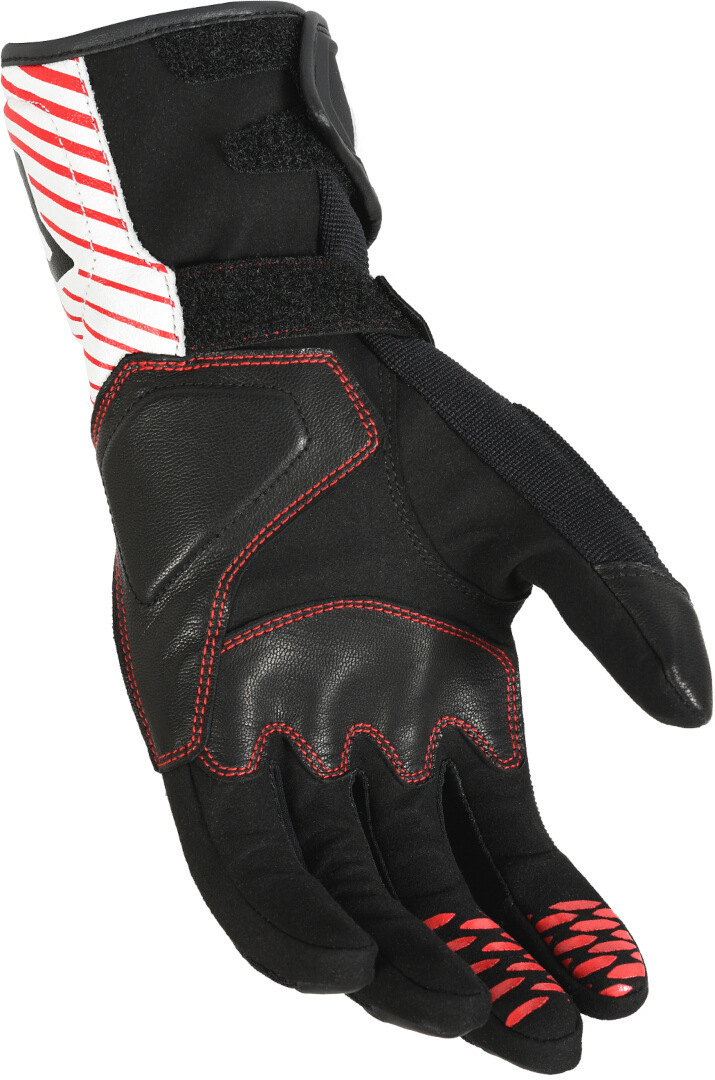 Macna Tempo perforerede motorcykelhandsker sort/hvid/rød M Figur 2
