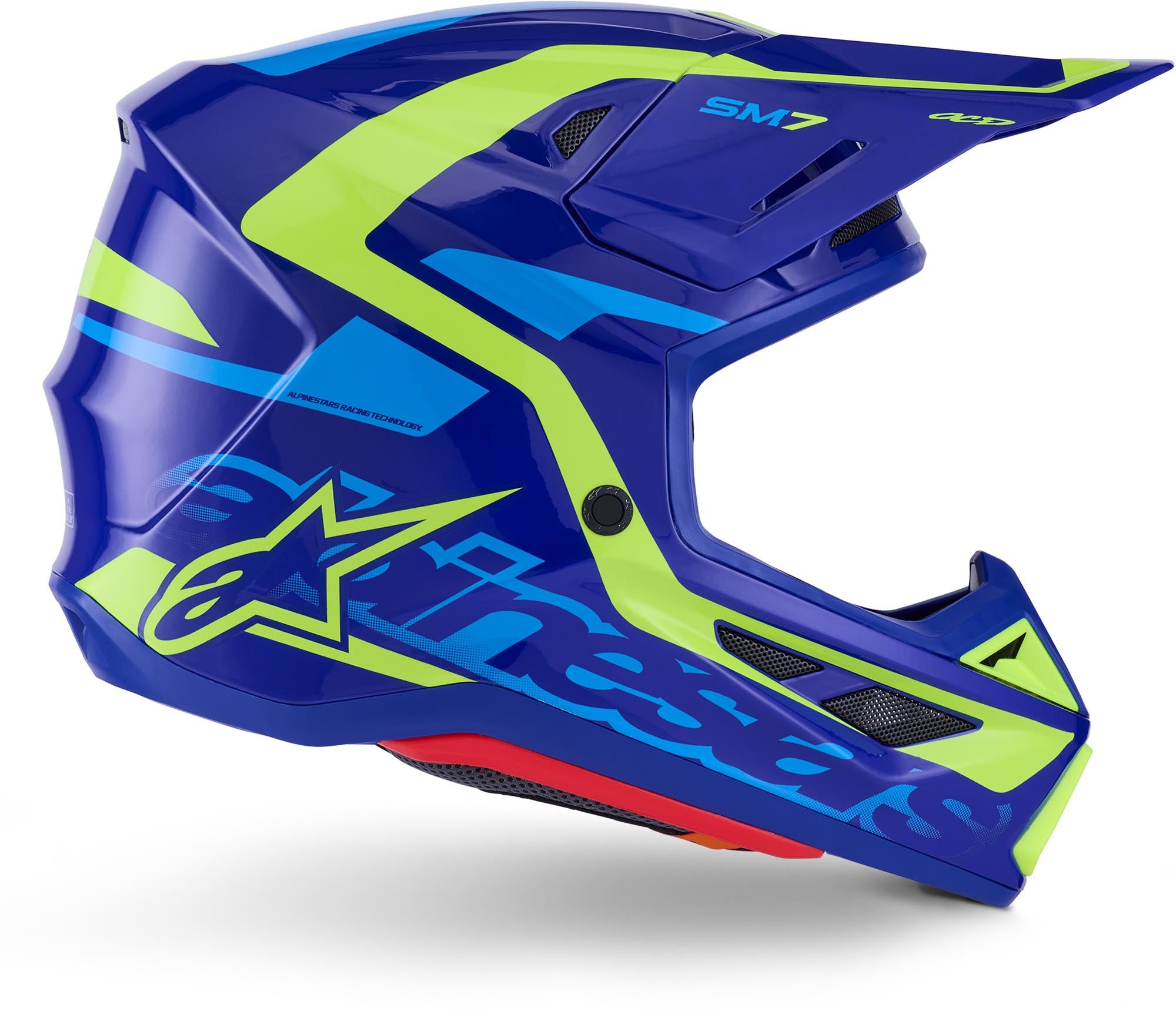 Alpinestars S-M7 Deed Casco da motocross blu/giallo M (57/58) Figura 5