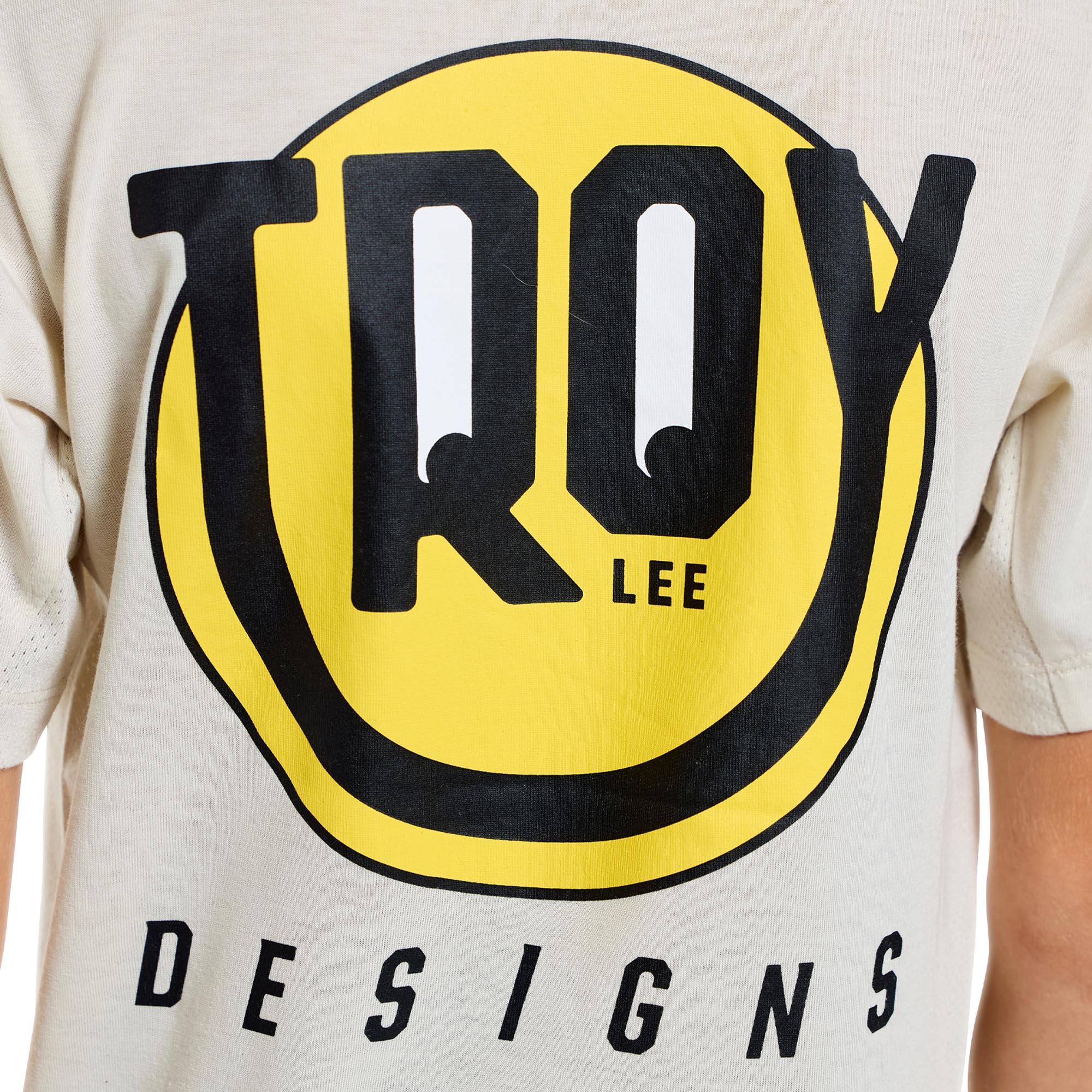 Side view of Troy Lee Designs Skyline Ride Happy Youth Short Sleeve Bicycle Jersey