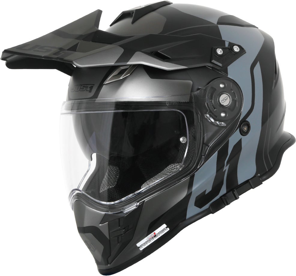 Just1 J34 Pro Tour Motocross hjelm Sort/Titanium S (55/56) Figur 1
