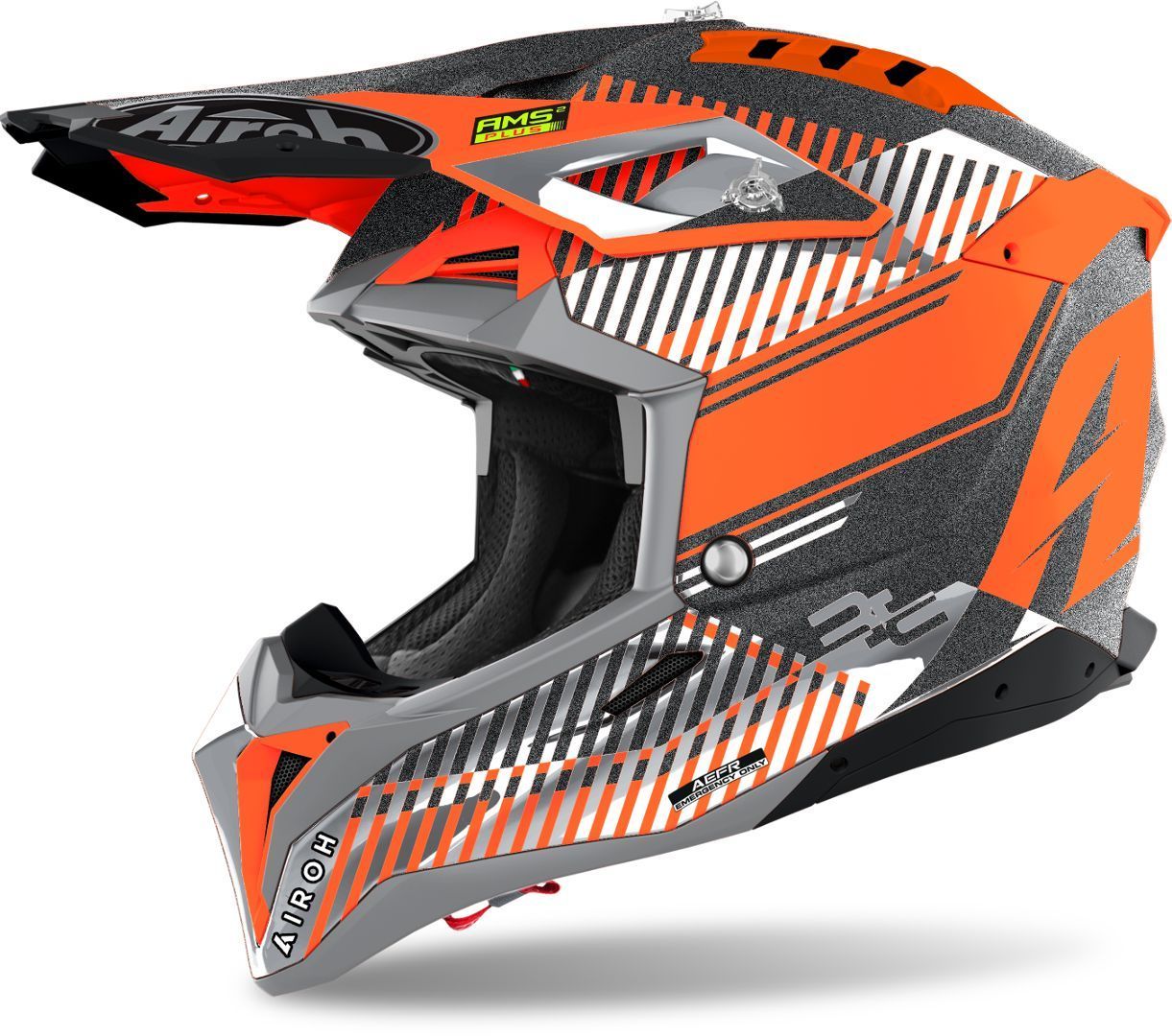 Airoh Aviator 3 Wave Carbon Casco motocross arancione M (57/58) Figura 1