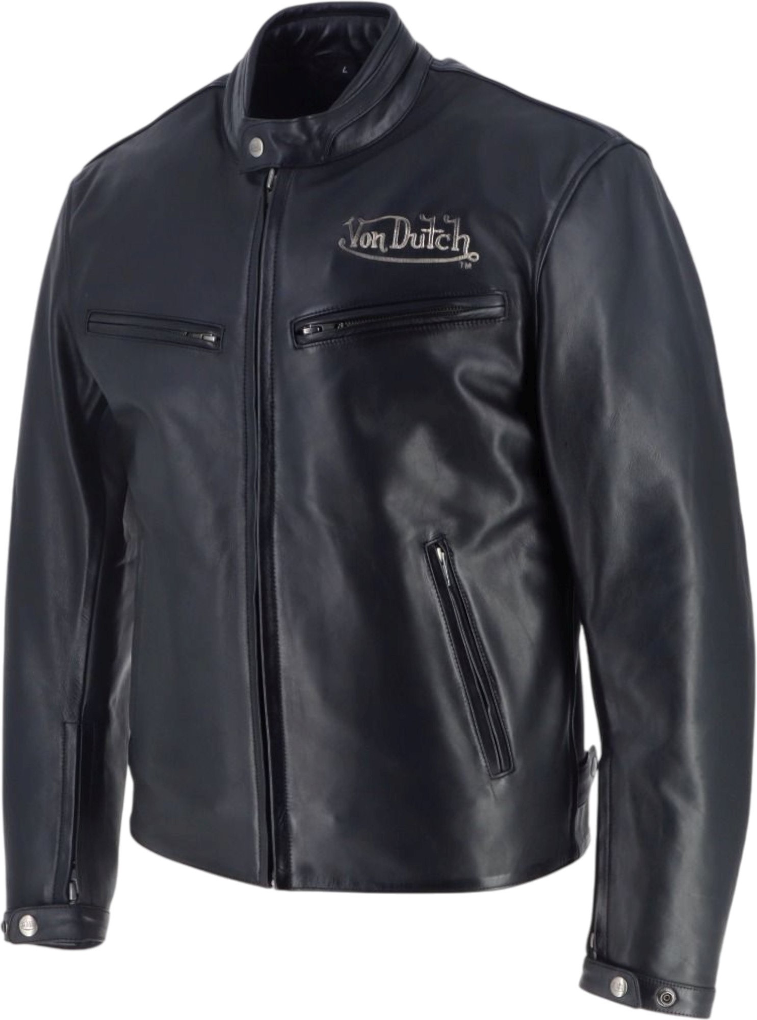 Von Dutch X Helstons Basic Motorcycle Leather Jacket S Figure 2