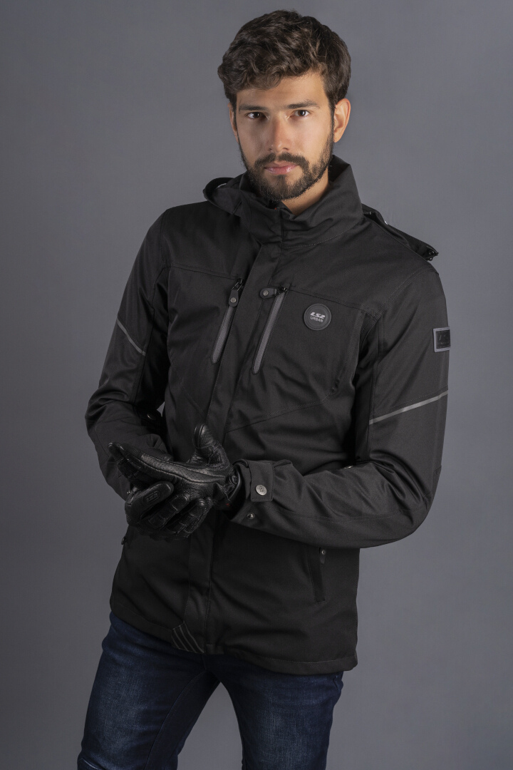 LS2 Rambla Evo Chaqueta textil de moto impermeable negro 5XL Figura 3