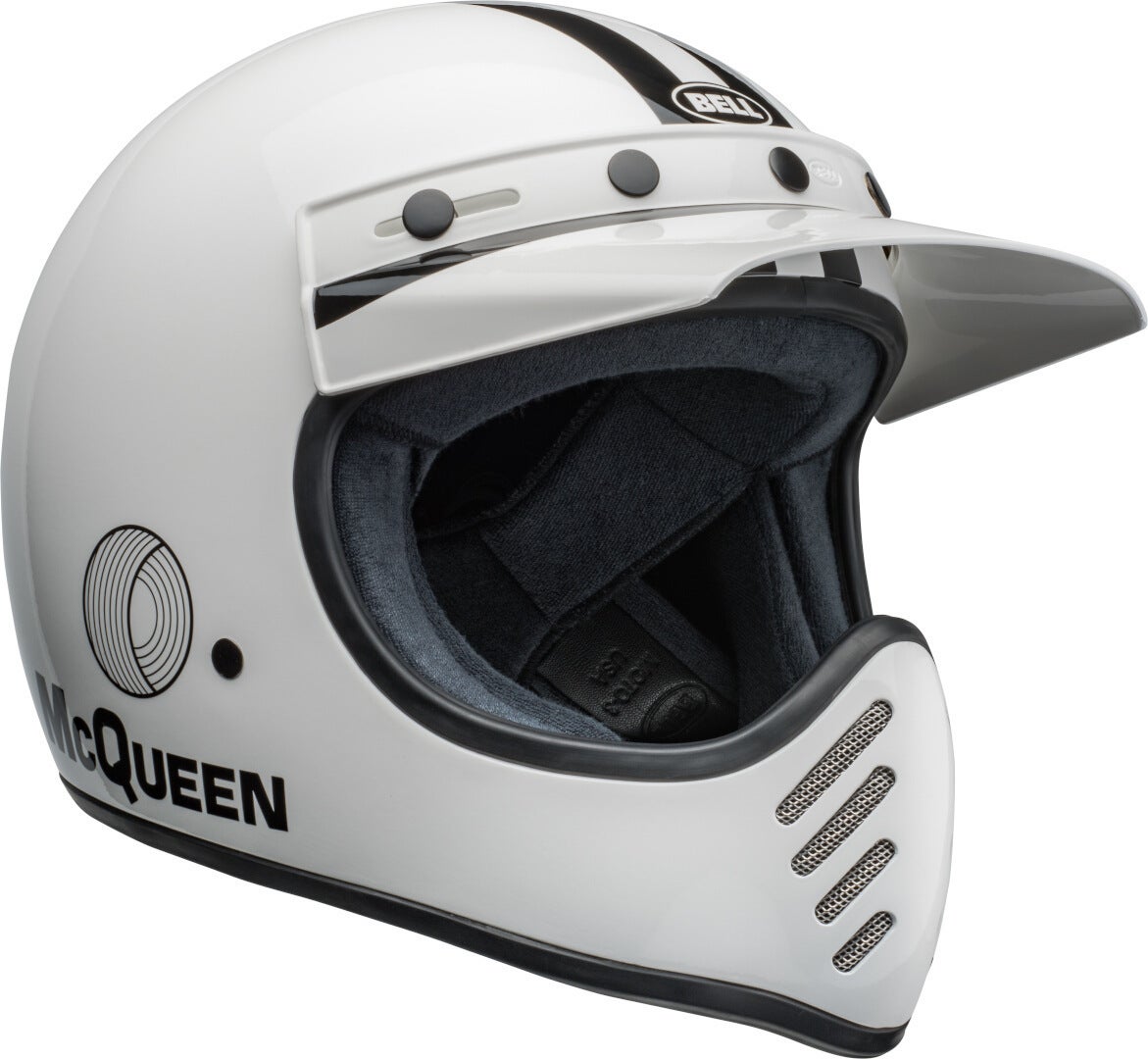 Bell Moto-3 Steve McQueen Motokrosová přilba bílá/černá M (57/58) Obrázek 2