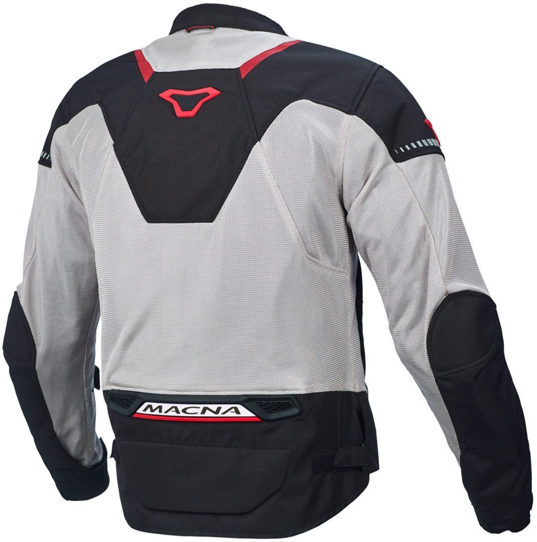 Macna Hurracage Motorcycle Textile Jacket light grey/black/red M Figure 2