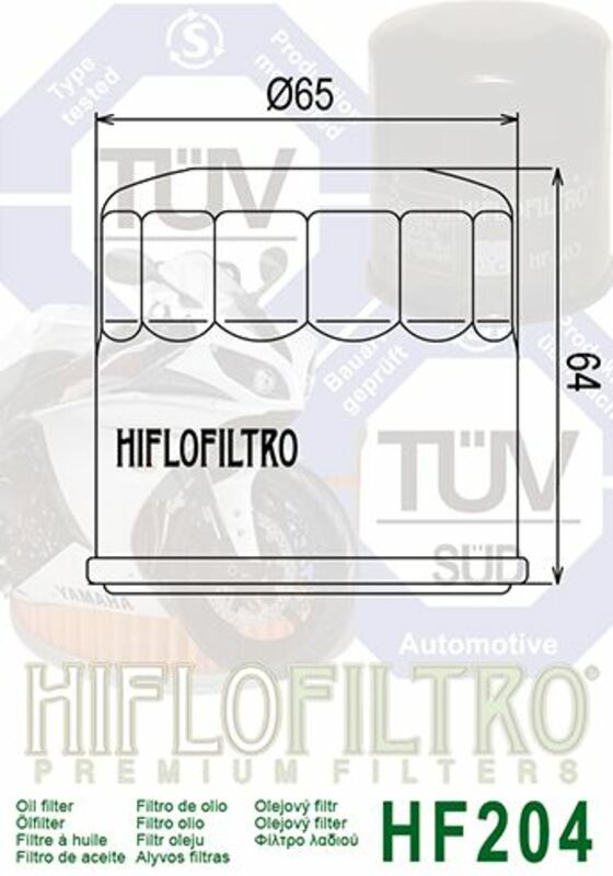 Hiflofiltro Racing oljefilter - HF204RC Figur 3