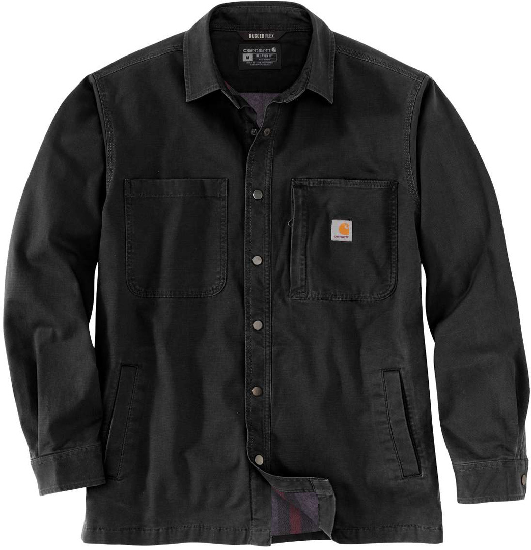Carhartt Fleece Lined Snap Front Camicia nero M Figura 1