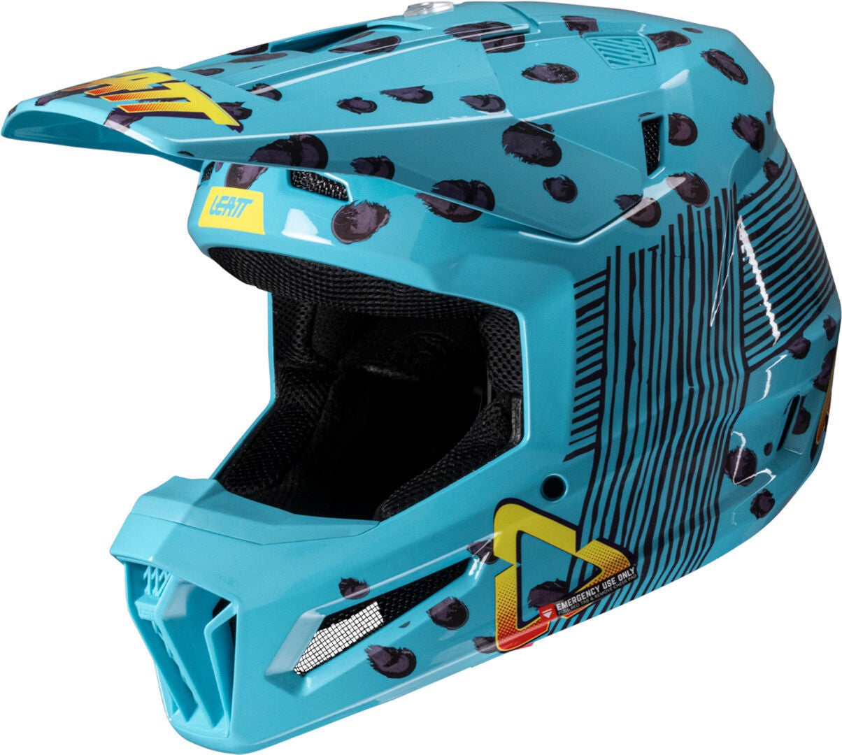 Leatt 3.5 Angled Junior Motocross Helm mit Brille L (53/54) Abbildung 3