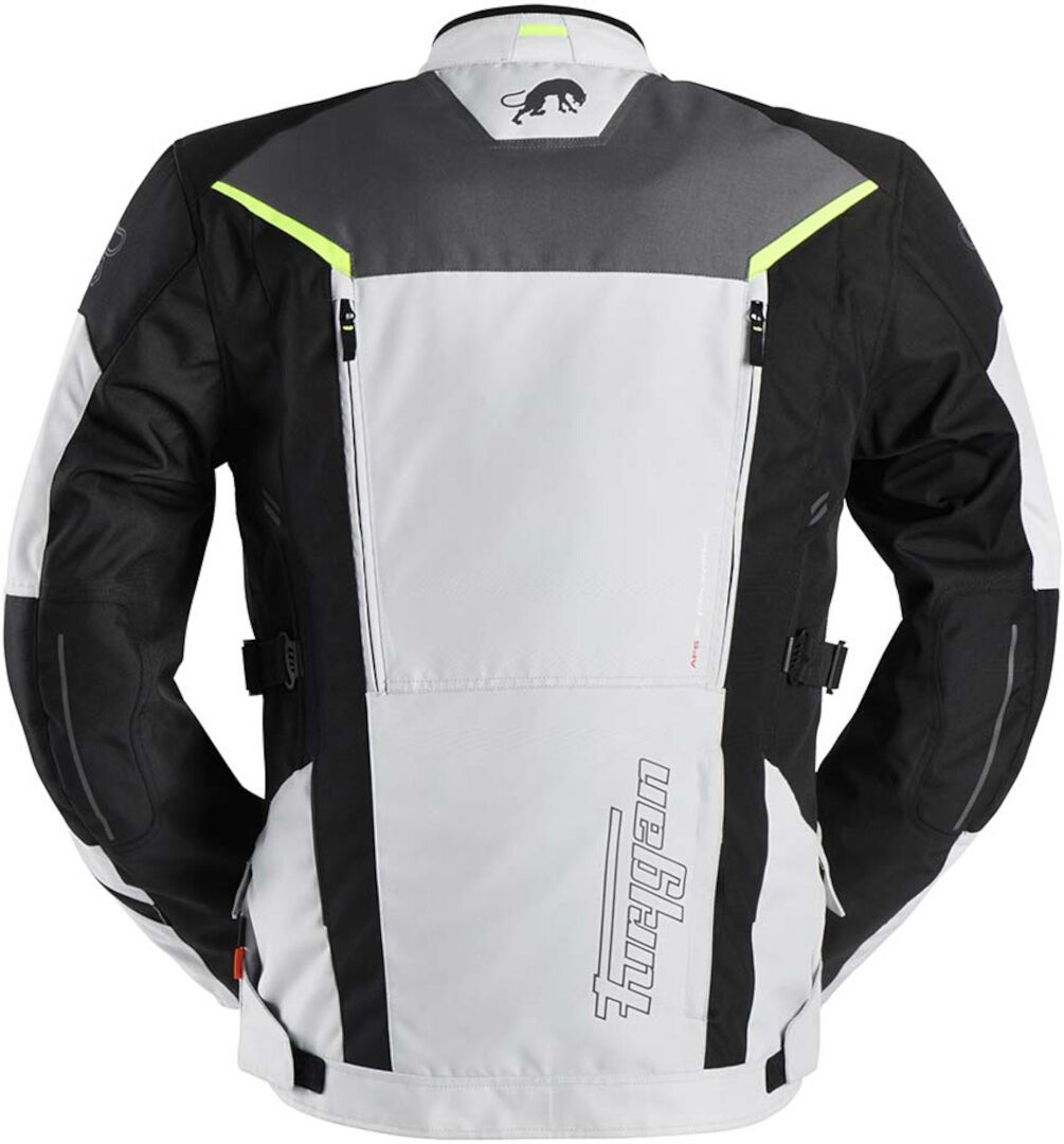 Furygan Brooks Motorcycle Textile Jacket black/white/yellow/grey 3XL Figure 3